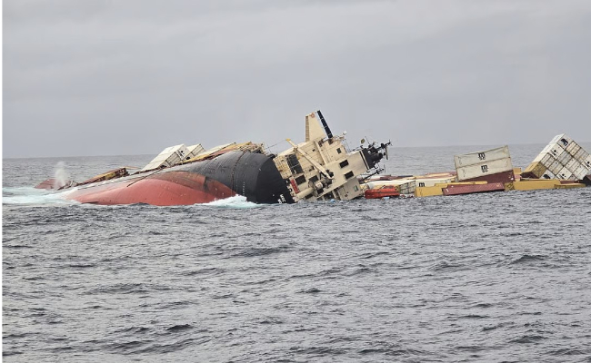 Liberian cargo ship sinks off Kerala coast; All 24 crew rescued